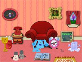 In game image of Blue's Clues: Blue's ABC Time Activities on the ScummVM.