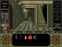 In game image of Elvira: Mistress of the Dark on the ScummVM.