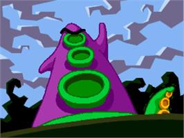 In game image of Maniac Mansion: Day of the Tentacle on the ScummVM.
