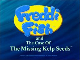 Title screen of Freddi Fish: The Case of the Missing Kelp Seeds on the ScummVM.
