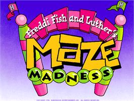 Title screen of Freddi Fish and Luther's Maze Madness on the ScummVM.