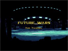 Title screen of Future Wars on the ScummVM.
