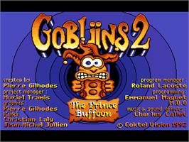 Title screen of Gobliins 2: The Prince Buffoon on the ScummVM.