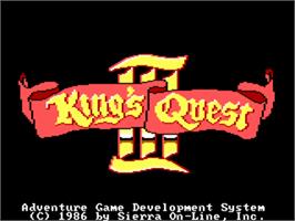Title screen of King's Quest III: To Heir is Human on the ScummVM.
