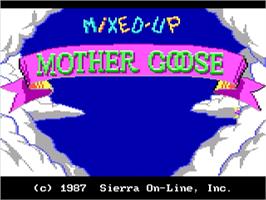 Title screen of Mixed-Up Mother Goose on the ScummVM.