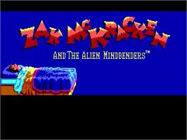 Title screen of Zak McKracken and the Alien Mindbenders on the ScummVM.
