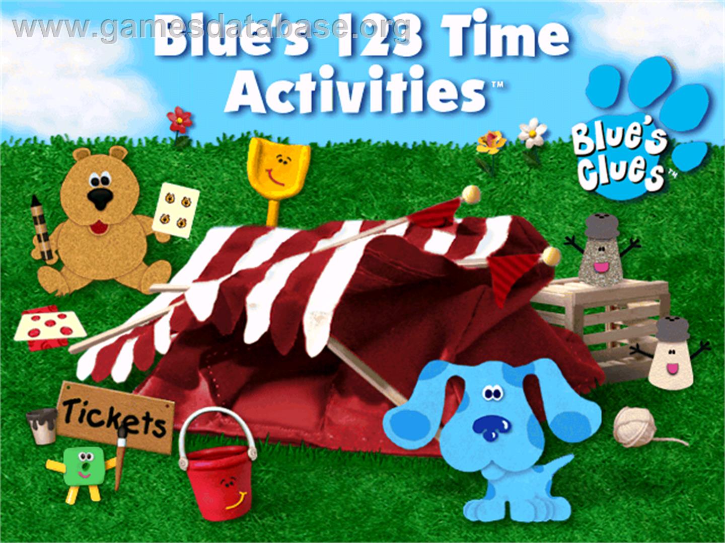 Blue's Clues: Blue's 123 Time Activities - ScummVM - Artwork - Title Screen