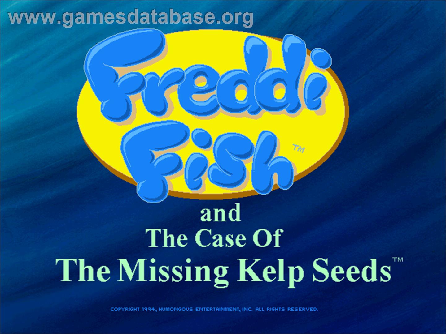 Freddi Fish: The Case of the Stolen Conch Shell - ScummVM - Artwork - Title Screen