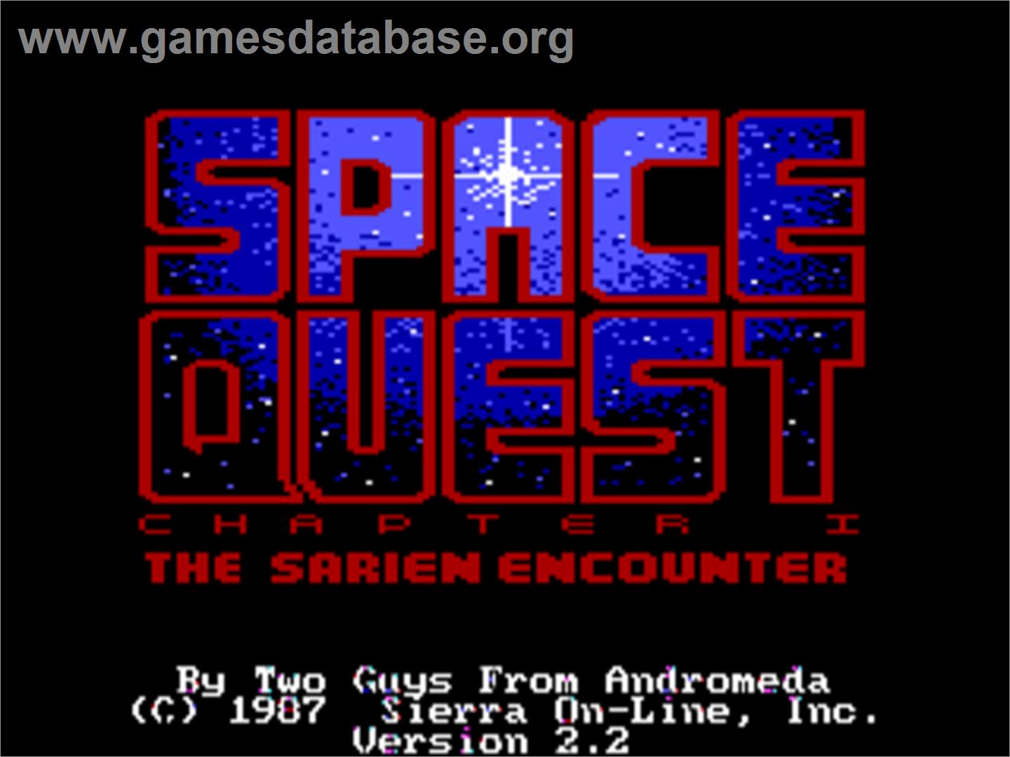 Space Quest I: Roger Wilco in the Sarien Encounter - ScummVM - Artwork - Title Screen