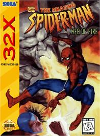 Box cover for Amazing Spider-Man: Web of Fire on the Sega 32X.