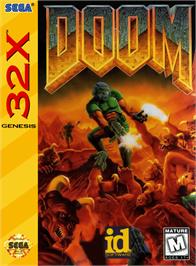 Box cover for Doom on the Sega 32X.