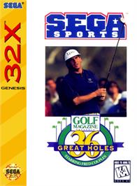 Box cover for Golf Magazine: 36 Great Holes Starring Fred Couples on the Sega 32X.