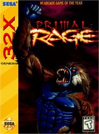 Box cover for Primal Rage on the Sega 32X.