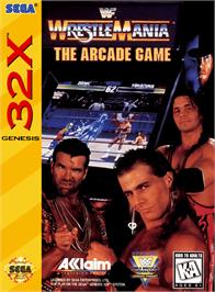Box cover for WWF Wrestlemania on the Sega 32X.