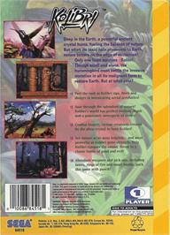 Box back cover for Kolibri on the Sega 32X.