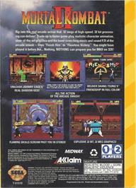 Box back cover for Mortal Kombat II on the Sega 32X.
