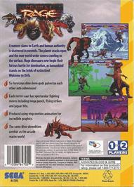 Box back cover for Primal Rage on the Sega 32X.