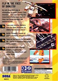 Box back cover for Zaxxon's Motherbase 2000 on the Sega 32X.