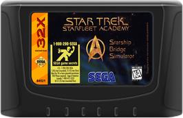 Cartridge artwork for Star Trek Starfleet Academy - Starship Bridge Simulator on the Sega 32X.