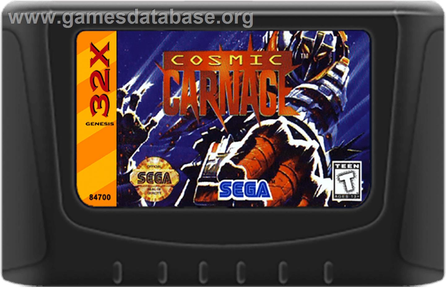 Cosmic Carnage - Sega 32X - Artwork - Cartridge