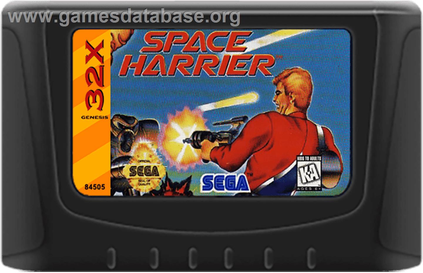 Space Harrier - Sega 32X - Artwork - Cartridge