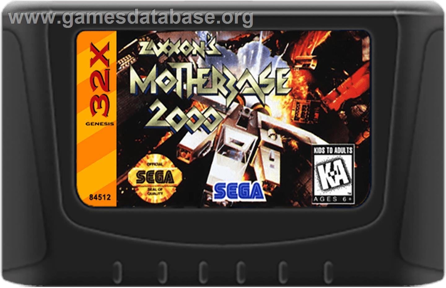 Zaxxon's Motherbase 2000 - Sega 32X - Artwork - Cartridge