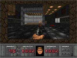 In game image of Doom on the Sega 32X.