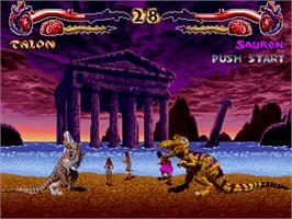 In game image of Primal Rage on the Sega 32X.