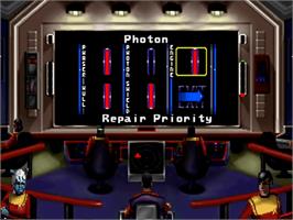 In game image of Star Trek Starfleet Academy - Starship Bridge Simulator on the Sega 32X.