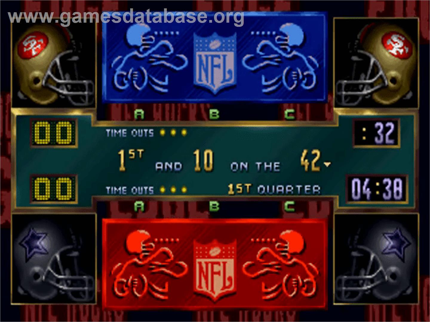 NFL Quarterback Club - Sega 32X - Artwork - In Game
