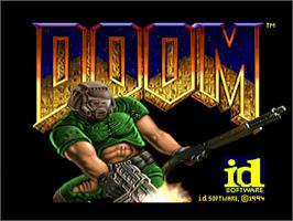 Title screen of Doom on the Sega 32X.
