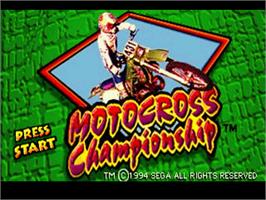 Title screen of Motocross Championship on the Sega 32X.