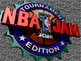 Title screen of NBA Jam TE on the Sega 32X.