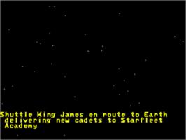 Title screen of Star Trek Starfleet Academy - Starship Bridge Simulator on the Sega 32X.