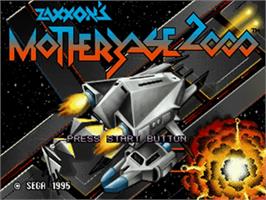 Title screen of Zaxxon's Motherbase 2000 on the Sega 32X.