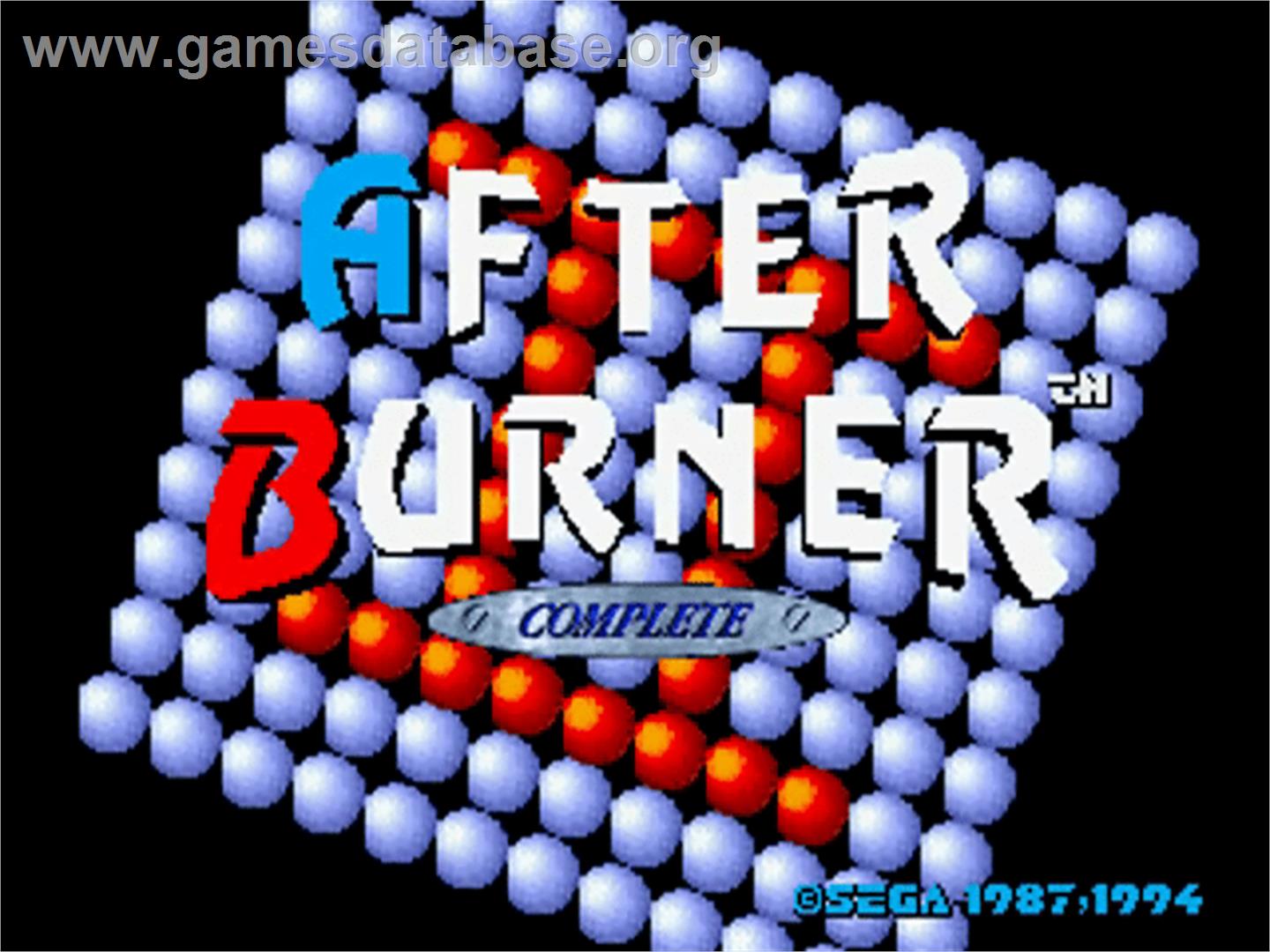 After Burner - Sega 32X - Artwork - Title Screen