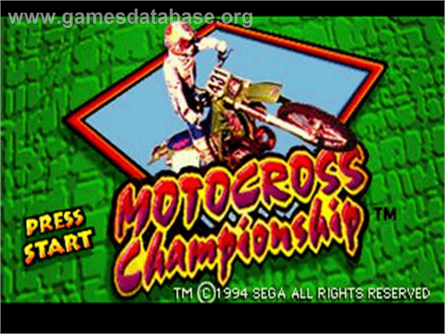 Motocross Championship - Sega 32X - Artwork - Title Screen