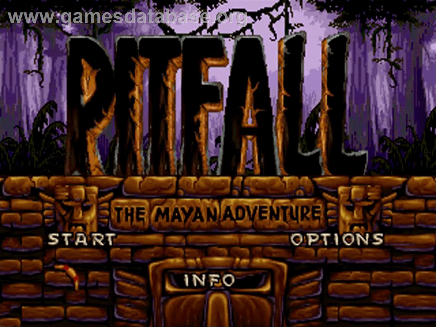Pitfall: The Mayan Adventure - Sega 32X - Artwork - Title Screen