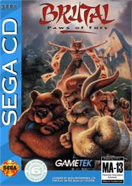 Box cover for Brutal: Paws of Fury on the Sega CD.