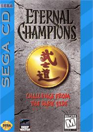 Box cover for Eternal Champions: Challenge from the Dark Side on the Sega CD.