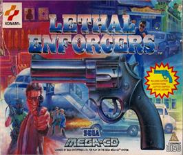 Box cover for Lethal Enforcers on the Sega CD.