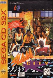 Box cover for Slam City with Scottie Pippen on the Sega CD.