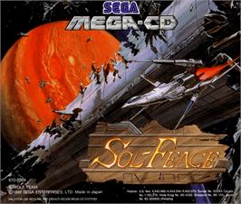 Box cover for Sol-Feace on the Sega CD.