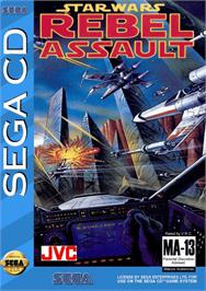 Box cover for Star Wars: Rebel Assault on the Sega CD.