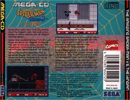 Box back cover for Amazing Spider-Man vs. The Kingpin on the Sega CD.