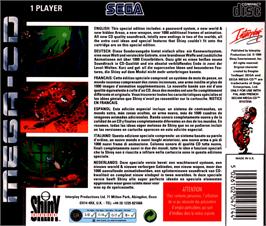 Box back cover for Earthworm Jim Special Edition on the Sega CD.