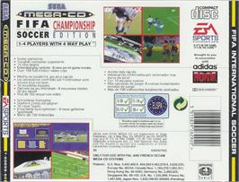 Box back cover for FIFA International Soccer on the Sega CD.