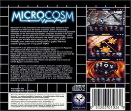 Box back cover for Microcosm on the Sega CD.