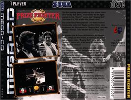 Box back cover for Prize Fighter on the Sega CD.