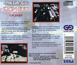 Box back cover for Silpheed on the Sega CD.